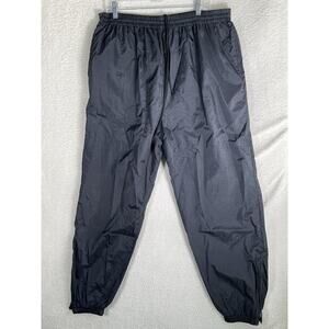 Vintage Spauling Windbreaker Pants Mens XL Black Track Lined 90s Retro Ankle Zip